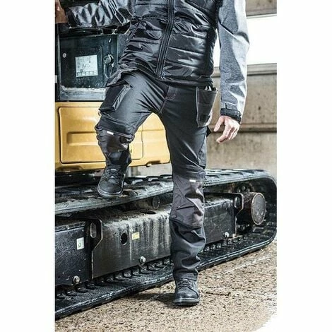 Pantalon Deperlant Stretch Caterpillar H2O Defender Noir 48 - Noir â Image 3