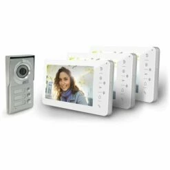 SCS SENTINEL Interphone Collectif, 3 Boutons + 3 Moniteurs, 3B1 + 3 Moniteurs