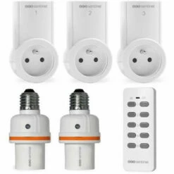 SCS SENTINEL Kit Domotique Télécommandé : 3 Prises, 2 Douilles Et 1 Télécommande