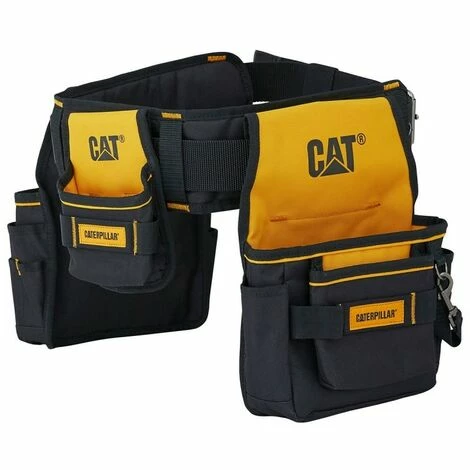 Porte Outils Professionnel Ceinture Bricolage Caterpillar Sangle Rembourée 3 Poches Taille Réglable â Image 2