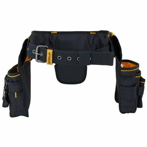 Porte Outils Professionnel Ceinture Bricolage Caterpillar Sangle Rembourée 3 Poches Taille Réglable â Image 3